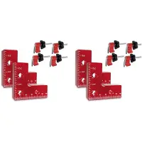 Torribaly -90-Grad-Positionierungswinkel, 4er-Pack, Klemmwinkel Aus Aluminiumlegierung für die Holzbearbeitung, Klemmmontagewinkel
