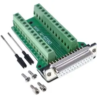 Kepptory DB25 Stecker / Buchse 25Pin Breakout PCB Board Anschlussklemmen für Heimwerker mit Daumenschrauben Buchse