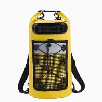 Kepptory 20L Wasserdichte Trockentasche Rucksack für Kajakfahren, Wandern, Campen, Bootfahren, Strand und Schwimmen Gelb