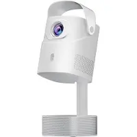 Kepptory Intelligenter 4K-Projektor mit WLAN und , Heimkino-Projektor mit Teleskopständer für Schlafzimmer, UK-Stecker