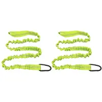 Kepptory 2er-Pack Kajak-Paddel-Leine, 90-150 cm Lange Spiralleine mit Karabiner-Sicherheitsgurt für Kanu, Kajak, Angelrute und Paddel B