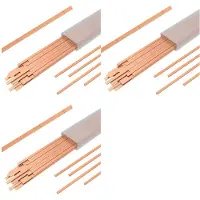 ISTOVO 15 % Silberlötstäbe, Silberlot, HVAC-Schweißstab-Set, 60 Stück 10 Zoll Flussmittelbeschichtete Lötstäbe für Kupfer und Sanitär