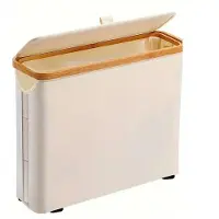 Tlily Toilettenpapierbehälter, Toilettenpapierbehälter für Badezimmer Toilettenpapier-Aufbewahrungsbehälter mit Deckel, Toilettenpapier-Organizer-Korb,B