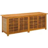 vidaXL Gartenlagerbox 185 L Massivholz Akazie 150 x 50 x 56 cm Beige