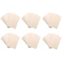 Typecat 60 Pack Unbehandelte Holzplatten, Dünne Brettschichtholzplatten für Häuser, Flugzeuge, Schiffe, Boote, Kunsthandwerk und DIY-Dekorationen