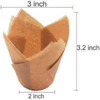ISTOVO 800 Stücke Tulip Cupcake Liner Back Förmchen Paper Cupcake und Muffin Backen Tassen für Hochzeiten und Geburtstage