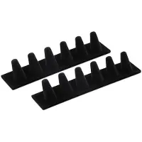 Semoic 2 Stück Ringständer Aus Schwarzem Samt, Ringhalter für Schmuckständer, Ringdisplays für Den Verkauf, Schmuckständer