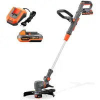 FUXTEC 20V Akku Rasentrimmer FX-E1RT20PROSET | mit Akku | 28 cm Schnittbreite | Drehbarer Kantenschneider | Teleskopstiel