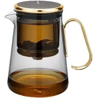 Typecat 700 Ml Magnetische Teekanne Aus Glas mit Teesieb - Wasserkocher-Teekanne für Einfache Teefiltration, Wassertrenntechnologie B