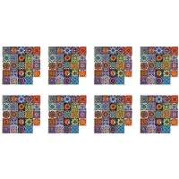Typecat 192 STÜCK Selbst Klebende Mosaik Ziegel Fliesen 3D Aufkleber KüChe Badezimmer Wand Aufkleber -10X10Cm