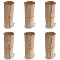 Torribaly 6X Jute Deckchen Roll-30CMx275Cm. No-Fray Anti-Rutsch-Decke mit -Design. Jute-Stoff-Rollen Eignen Sich für Hochzeiten, TischläUfer, Dekoration und