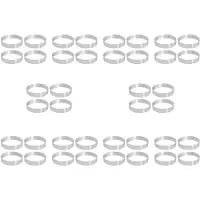 Torribaly 40 StüCk KreisföRmiger PoröSer Tortenring Unten Tower Pie Kuchenform Backwerkzeuge HitzebestäNdiger Perforierter Kuchen Mousse Ring, 10 cm
