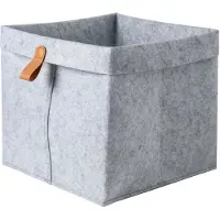 Torribaly Nordisch Filz Aufbewahrungskorb Wohnzimmer Teetisch Kleinigkeiten Aufbewahrungskorb Stoff Filz Aufbewahrungsbox Schlafzimmer Socken Grau