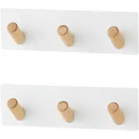 Torribaly 2X Magnetische Haken, Magnetische Garderobe mit 3 Haken zum Aufhängen im Innen- und Außenbereich, Küche, Schlüsselhalter, Kühlschrank, Backofen A