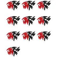 ISTOVO 200 Stueck 10 Schwarz & 10 Rot Weichplastikueberzogene Krokodilklemme Test Clip
