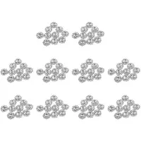 Torribaly Kristall Strass Schaltflaeche Flatback Dekoration DIY 15mm 100 Stueck Klar