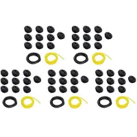 Typecat 50 Stück 2 Löcher Kraftstoff Tank Tüllen Gummi mit Kraftstoff Leitung Rohr für Bürsten Schneider Gras Trimmer