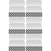 Exogio 96er-Pack Filter für Katzentrinkbrunnen, Ersatz für 108/3,2 L und 67 Oz/2 L Haustier-Wasserspender mit 96 Vorfilterschwämmen