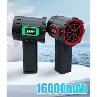 Semoic 650 W Leistungsstarker Ventilator, 240 /H, Bürstenloser Motor, Luftgebläse, Batteriestandsanzeige, Schneeräumung, Außengebläse, Rot