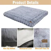 StarTech.com Extraweiches Hundebett - Hundesofa - Beruhigendes Schaumkissen - Abnehmbarer Bezug - Maschinenwaschbar - Größe M - Dusty Blue