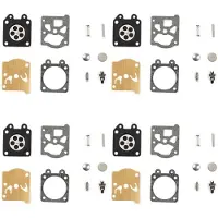 ISTOVO 4X Vergaser Reparatur Satz 4500 Kettensägen Reparatur Satz Vergaser Membran Dichtung Satz Garten Werkzeug für Walbro Vergaser