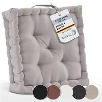Beautissu STUHLKISSEN Mila 50/50/10cm Taupe