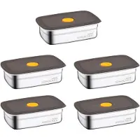ISTOVO Hochwertige Bento-Box Aus Lebensmittelechtem Edelstahl, 5 Stück