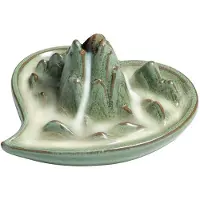 Typecat Wasserfall-Rückfluss-Räuchergefäß Aus Keramik, Handgefertigtes Kleines Räuchergefäß, Räucherkegelhalter, Brunnen, Aromatherapie-Ornament