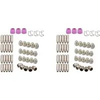 ISTOVO 92 STÜCKE für SG-55 AG-60 WSD-60 Plasmaschneider-Verbrauchsmaterial-Kit Plasmaschneidbrennerspitzendüsen Elektroden Abschirmkappe