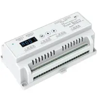 Kepptory 12CH DMX512 RDM Decoder, 12-Kanal DIN-Schienen RGB Dimmer Controller, 8/16bit Digitalanzeige für 12V 24V Bühnenlicht