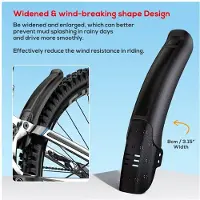 Semoic 2 Stück Universeller Mountainbike-Schutzblech, MTB Fahrradschutzbleche Hinten + Vorne Mountainbike-Schmutzschutzset, 14,37" L 3,15" B