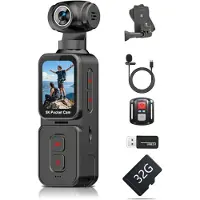 Semoic 5K Antion Sportkamera mit 270-Weitwinkelobjektiv, Automatischer Drehung, Action-Kamera, Tragbarer Handvideorekorder mit 32 GB Speicher