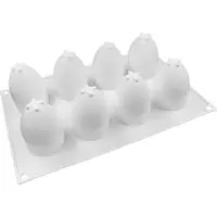 Torribaly Osterei-Silikonform mit Acht Löchern, Dreidimensionale Eierform, Gipsform, DIY, Handgefertigte Heimdekoration für Ostern
