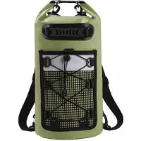 Semoic 20L Wasserdichte Trockentasche Rucksack für Kajakfahren, Wandern, Campen, Bootfahren, Strand und Schwimmen Grün