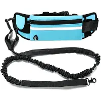 Semoic Freihändige Hundeleine für Spaziergänge, Laufen und Joggen mit Verstellbarem Hüftgurt, Brustgurt und Zugseil C