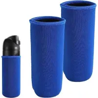 OEM Set aus 2 Wasserhüllen für recycelbare Wasserflaschen 25oz - Neopren Isolation - Schutzbeutel für Temperaturhaltung - Blau