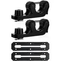 Semoic 4-Teiliges Kajak-Schienen-Set mit Verstellbarer Paddelhalterung, Relinghalterung für Angelruten, Getränkehalter und für Ankerklampen