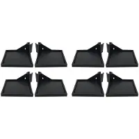 Typecat 8 Stück Eckregal für Growzelte, 16 mm Growzelt-Zubehör, Growzelt-Regale zum Platzieren der Hygrometer-Kamera, Schwarz