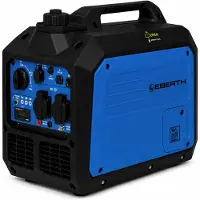 Eberth 3500 Watt Inverter Stromerzeuger leise, Notstromaggregat Benzinmotor, 4-Takt, Stromgenerator 2x 230V Schuko, 12V und USB Anschluss