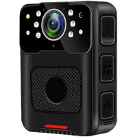 Semoic Wasserdichte Kleine Körperkamera 1080P Dateiverschlüsselung Infrarot-Nachtsichtkamera -Bodycam DVR für Strafverfolgungsbehörden EU-Stecker