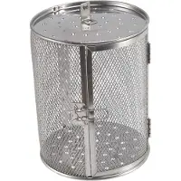Semoic Rotisserie Korb, 14X18Cm Edelstahl Ofen Bratkorb BackkäFig für BBQ Grill Backgeschirr Werkzeug Luftfritteuse Grill