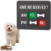 Semoic Erinnerungsschild für Katzen und Hunde, Acryl-Fütterungserinnerung für Haustiere, Hängedekoration, Magnetischer Kühlschrankmagnet