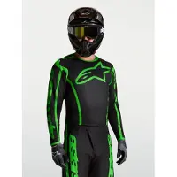 Alpinestars Fluid Apex V2 Motocross-Jersey [schwarz/grün] Größe: M