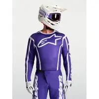 Alpinestars Fluid Apex V2 Motocross Jersey, blau/weiß, M