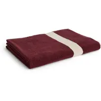 HAY - Gestreiftes Badetuch - W100 x L150 cm - Burgund