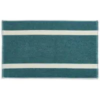 HAY - Gestreifter Badematte - W50 x L80 cm - Petrolblau