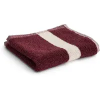 HAY - Gestreifter Waschlappen - W30 x L30 cm - Burgund