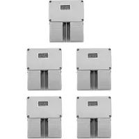 Torribaly 5X Fussschalter Ydt1-16 Aluminium Schale Grau Doppel Pedal Schalter Werkzeug Maschinen Zubehoer Schalter