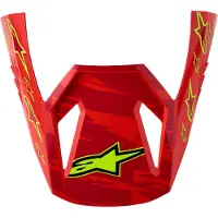 Alpinestars S-M3 Falcon Visier ECE06 Red Fl White Blue Yl Fl Gl, Größe: One Size