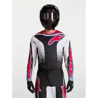 Alpinestars Fluid Drag Motocross-Jersey [schwarz/weiss/rot] Größe: M